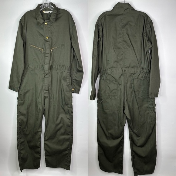 Vintage Key Imperial Green Coveralls Size 44 Regular - Picture 1 of 8